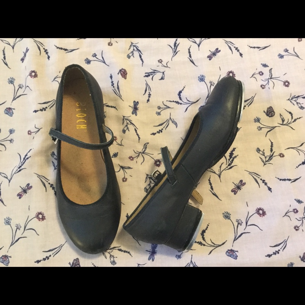 Bloch Black Leather Tap Shoes Woman’s Size 7 GUC